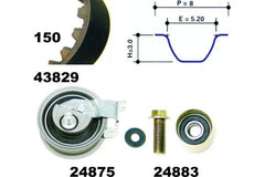 Zahnriemensatz für AUDI SEAT SKODA VW A3 A6 C5 Avant TT Roadster ALHAMBRA LEON