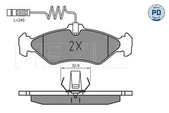 Bremsbelagsatz Scheibenbremse Hinterachse für MERCEDES-BENZ VW SPRINTER 2-t Bus