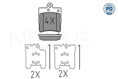 Bremsbelagsatz Scheibenbremse Hinterachse für CHRYSLER MERCEDES-BENZ CROSSFIRE