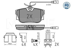 Bremsbelagsatz Scheibenbremse Hinterachse für FORD SEAT VW GALAXY I ALHAMBRA
