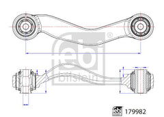 Querlenker Hinterachse links für BMW ALPINA 5 6 Cabriolet Coupe Gran 7 B6 B7