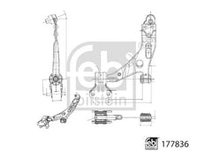Querlenker Vorderachse links für FORD TOURNEO CONNECT / GRAND V408