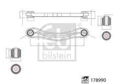 Querlenker Hinterachse links für MERCEDES-BENZ GL-KLASSE M-KLASSE R-KLASSE