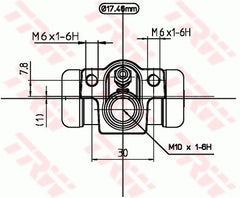 Radbremszylinder Hinterachse für HONDA JAZZ II