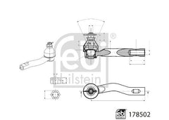 Spurstangenkopf Vorderachse rechts für SUZUKI TOYOTA SWACE AYGO X C-HR COROLLA
