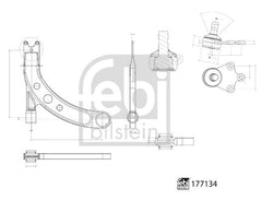 Querlenker Vorderachse rechts für AUDI SEAT SKODA VW A1 Allstreet City Carver