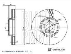 Bremsscheibe Vorderachse rechts für BMW TOYOTA 2 Coupe 3 Touring 4 Cabriolet 5