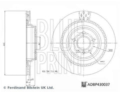 2x Bremsscheibe Hinterachse für MERCEDES-BENZ GL-KLASSE GLE Coupe GLS M-KLASSE