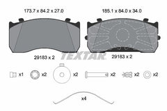 Bremsbelagsatz Scheibenbremse Vorderachse Hinterachse für MERCEDES-BENZ NISSAN