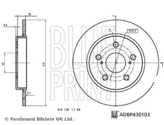 2x Bremsscheibe Hinterachse für TOYOTA COROLLA Schrägheck Kombi