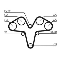 Zahnriemen für ALFA ROMEO LANCIA 147 156 Sportwagon 166 GT GTV SPIDER KAPPA