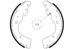 Bremsbackensatz Hinterachse für FORD NISSAN RENAULT RANGER NAVARA NP300 Pick-up