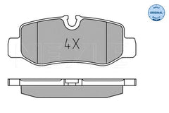 Bremsbelagsatz Scheibenbremse Hinterachse für MERCEDES-BENZ EQV MARCO POLO