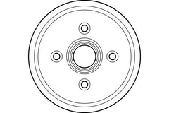 2x Bremstrommel Hinterachse für FORD ESCORT V Cabriolet Turnier VI Stufenheck