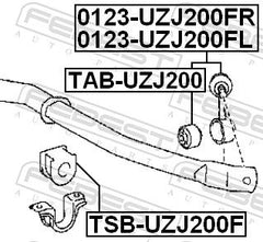 Koppelstange Stabilisator Vorderachse links für TOYOTA LAND CRUISER 200