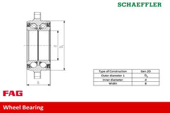 Radlagersatz Vorderachse Hinterachse für AUDI SEAT VW A4 B5 Avant B6 Cabriolet