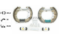 Bremsbackensatz Hinterachse für CITROËN FIAT PEUGEOT NEMO Großraumlimousine