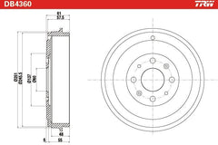 2x Bremstrommel Hinterachse für FIAT OPEL PUNTO EVO GRANDE Van Kasten/Schrägheck