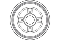 2x Bremstrommel Hinterachse für FIAT RENAULT GRANDE PUNTO Van TWINGO II