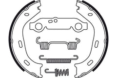 Bremsbackensatz Feststellbremse Hinterachse für MERCEDES-BENZ 123 Stufenheck