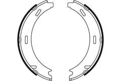 Bremsbackensatz Feststellbremse Hinterachse für CHRYSLER MERCEDES-BENZ