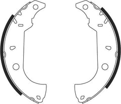 Bremsbackensatz Hinterachse für ALFA ROMEO FIAT 145 146 FIORINO