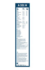 Wischblatt hinten für AUDI KIA PORSCHE SEAT SKODA VW A3 Sportback Q2 Q5 Van