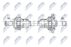 Antriebswelle Hinterachse links für MERCEDES-BENZ C-KLASSE Coupe Cabriolet