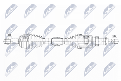 Antriebswelle Vorderachse rechts für NISSAN QASHQAI II SUV