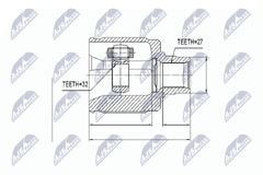 Gelenksatz Antriebswelle Vorderachse für HONDA ACCORD VI Coupe Hatchback VII