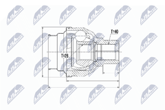 Gelenksatz Antriebswelle Vorderachse links für AUDI SEAT SKODA VW A1 Sportback