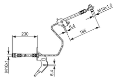 Bremsschlauch Hinterachse links für OPEL ASTRA G Stufenheck Caravan CC Coupe