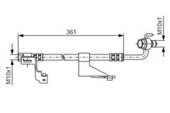 Bremsschlauch Vorderachse links für FORD ESCORT VI Cabriolet Stufenheck Turnier