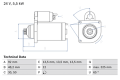 Anlasser Starter für SCANIA 4 - series bus G I II K L P R S T TOURING