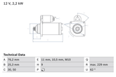 Anlasser Starter für VW TOUAREG VAN