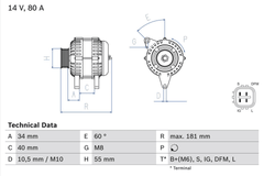 Lichtmaschine Generator für TOYOTA AURIS AVENSIS Liftback Kombi Stufenheck