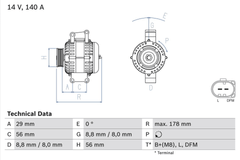 Lichtmaschine Generator für AUDI SEAT SKODA VW A3 Sportback Cabriolet A4 B6