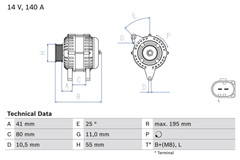 Lichtmaschine Generator für FIAT IVECO UAZ DUCATO Kasten Pritsche/Fahrgestell