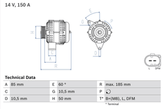 Lichtmaschine Generator für MERCEDES-BENZ CLK Cabriolet CLS E-KLASSE T-Model