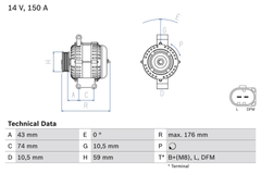 Lichtmaschine Generator für CITROËN FIAT FORD PEUGEOT JUMPER II Kasten
