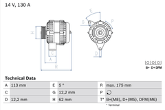 Lichtmaschine Generator für OPEL SAAB ASTRA H Caravan GTC TwinTop SIGNUM CC