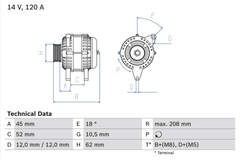 Lichtmaschine Generator für ALFA ROMEO FIAT LANCIA 147 156 Sportwagon 166 BRAVA