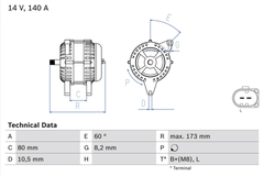 Lichtmaschine Generator für CITROËN FIAT IVECO PEUGEOT JUMPER II Kasten