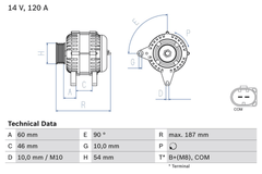 Lichtmaschine Generator für BMW 5 Touring 6 Cabriolet 7
