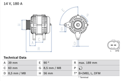 Lichtmaschine Generator für DODGE SKODA VW JOURNEY VAN SUPERB II Kombi YETI
