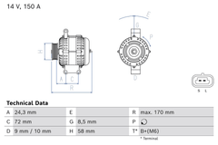 Lichtmaschine Generator für TOYOTA RAV 4 III IV VAN