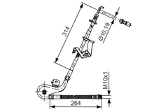 Bremsschlauch Vorderachse rechts für CITROËN PEUGEOT C5 III Break C6 407 SW