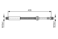 Bremsschlauch Hinterachse für VW CADDY III Großraumlimousine