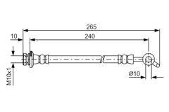 Bremsschlauch Hinterachse rechts für NISSAN RENAULT ROGUE X-TRAIL II VAN KOLEOS