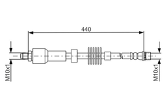 Bremsschlauch Vorderachse für CITROËN DS C4 II DS4 Kasten/Schrägheck 4 /